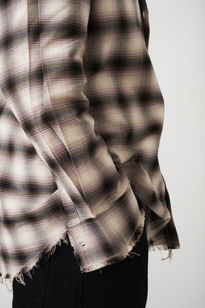 NOIR DRIFT RAW EDGE SHIRT