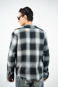 ECLIPSE PLAID RAW EDGE SHIRT