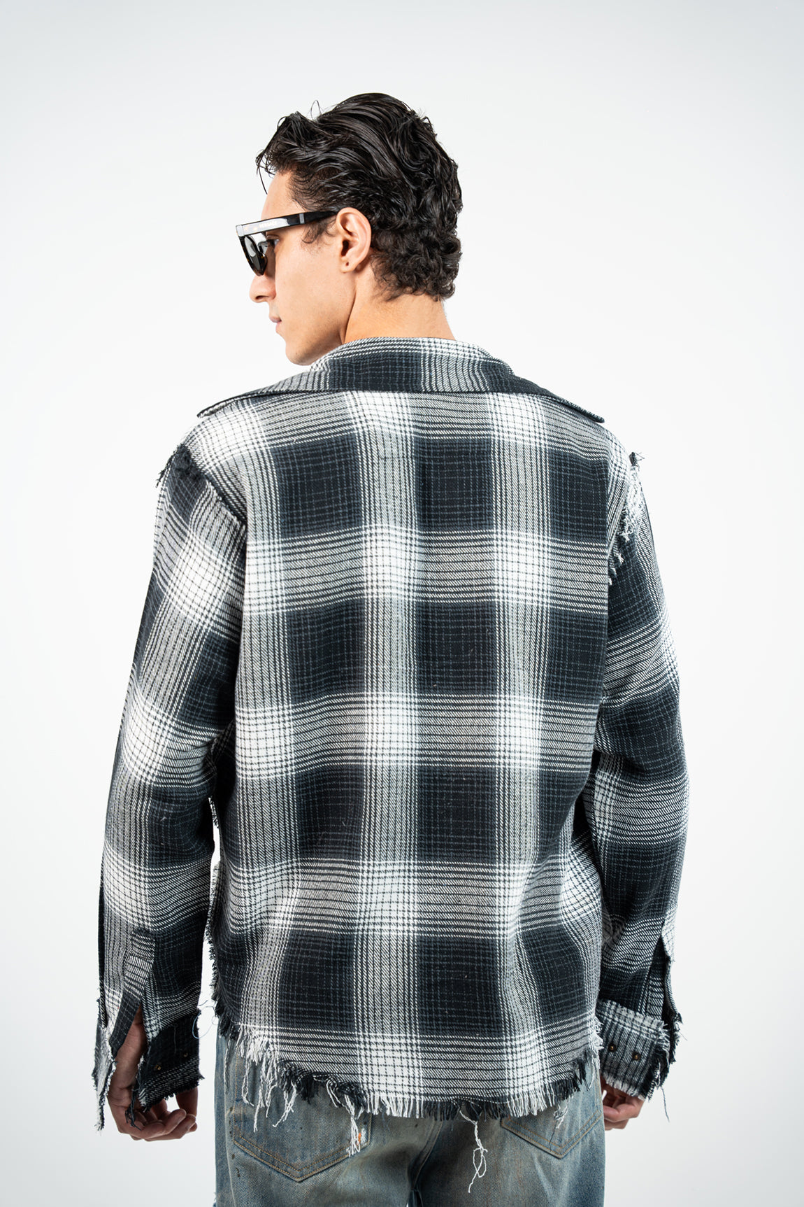 ECLIPSE PLAID RAW EDGE SHIRT