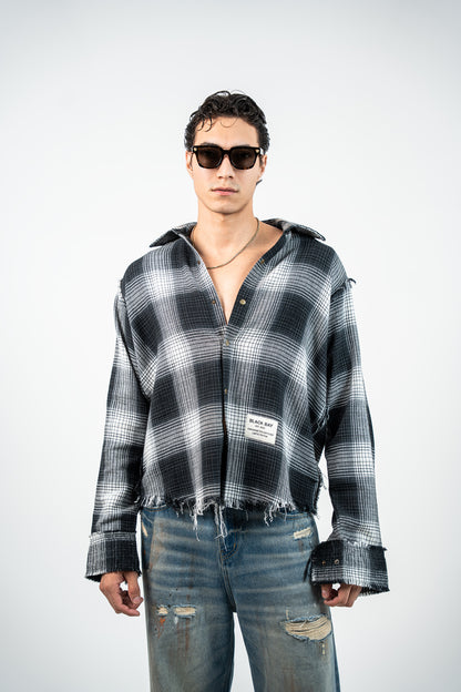 ECLIPSE PLAID RAW EDGE SHIRT