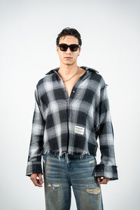 ECLIPSE PLAID RAW EDGE SHIRT