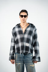 ECLIPSE PLAID RAW EDGE SHIRT