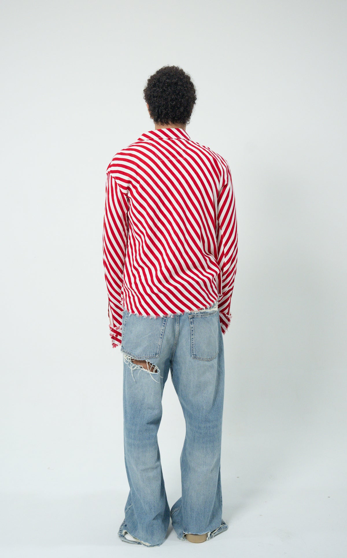RED CÔTE FRAYED SHIRT