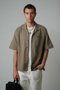 OLIVE LINEN SHIRT