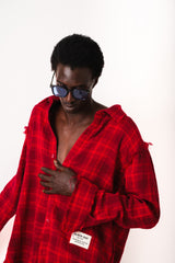 BLOODLINE FLANNEL RAW EDGE SHIRT