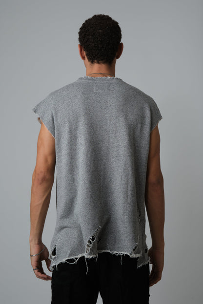 COW BOY T, FEATURING HEAVILY DISTRESSED EDGES