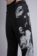 GRAPHIC-PRINT TRACK PANTS INSPIRED BY RENAISSANCE PAINTINGS