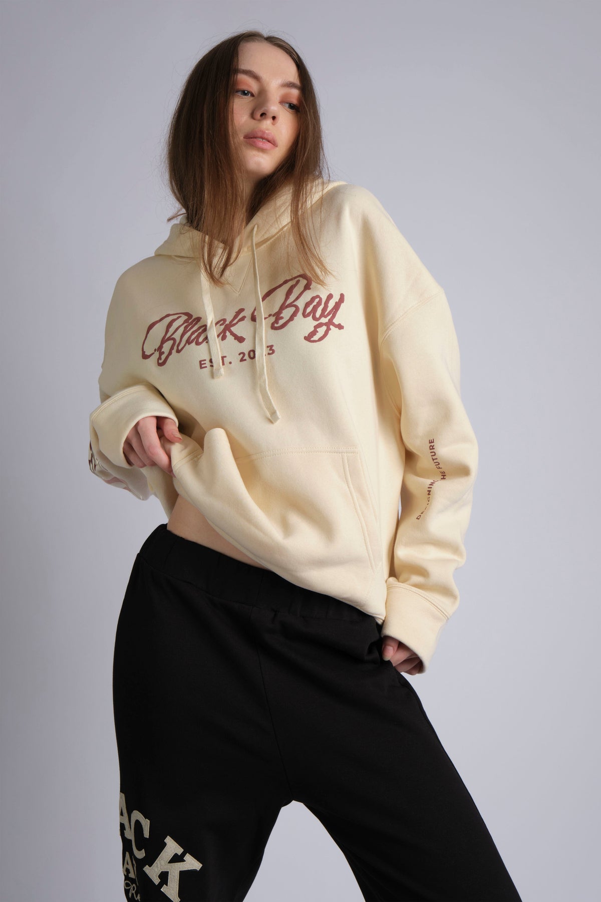 WEATHERED HOODIE IN BIEGE