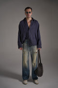 EROSION BLUE RAW EDGE DENIM
