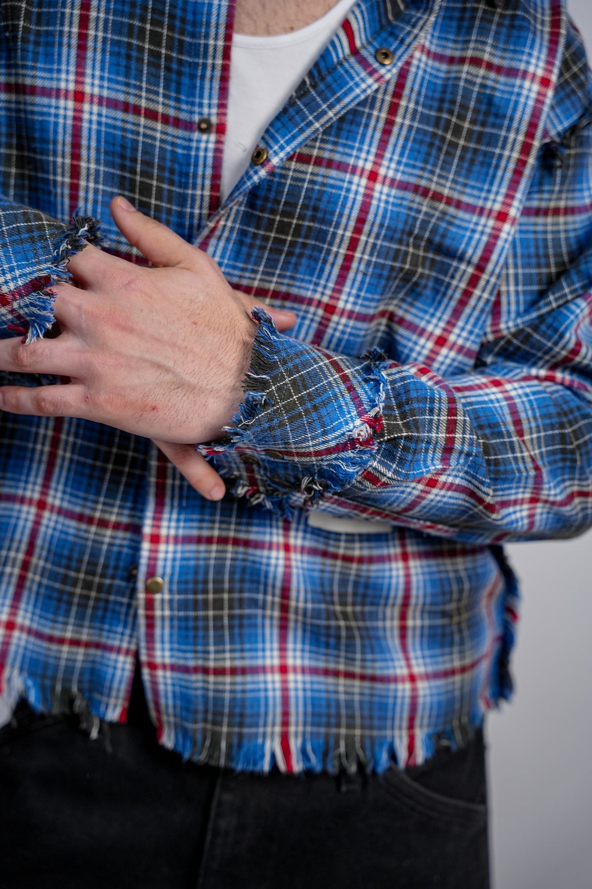 ROUGUE TARTAN RAW EDGE SHIRT