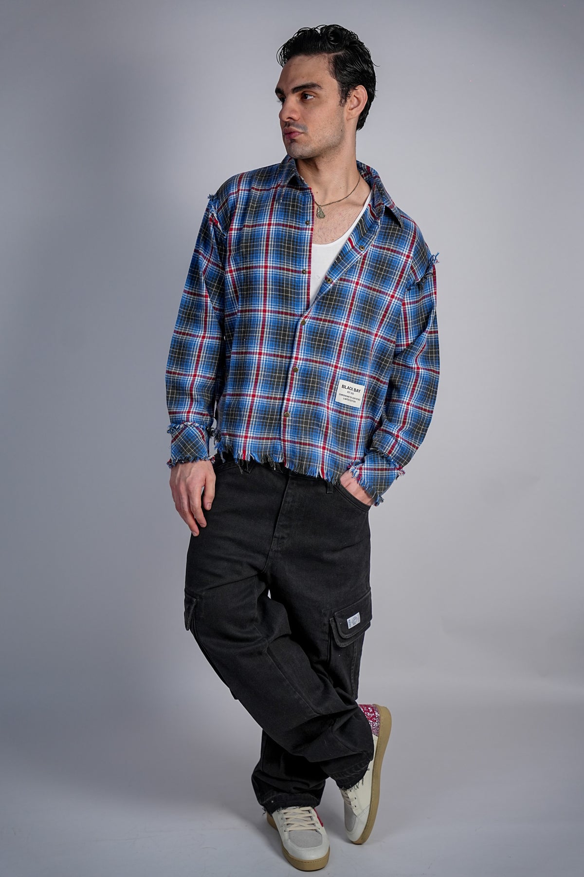 ROUGUE TARTAN RAW EDGE SHIRT