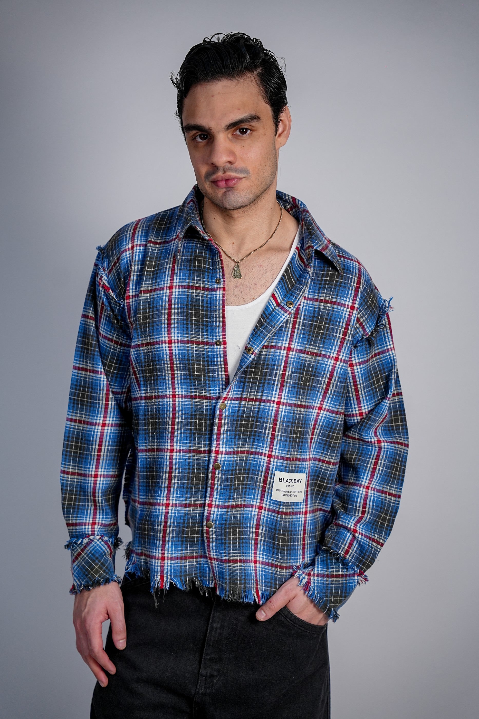 ROUGUE TARTAN RAW EDGE SHIRT