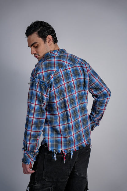 ROUGUE TARTAN RAW EDGE SHIRT