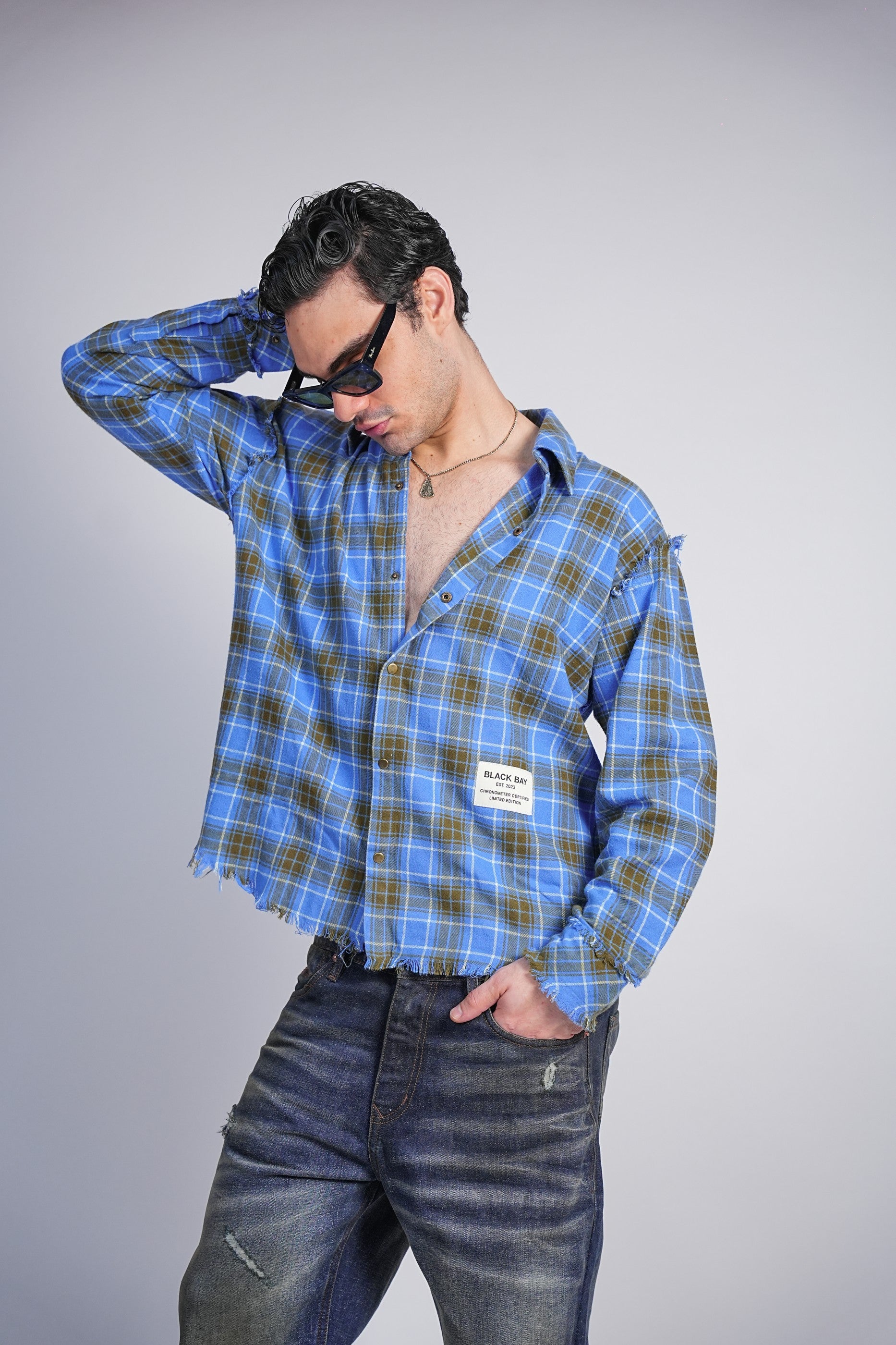 DYSTOPIAN CHECK RAW EDGE SHIRT
