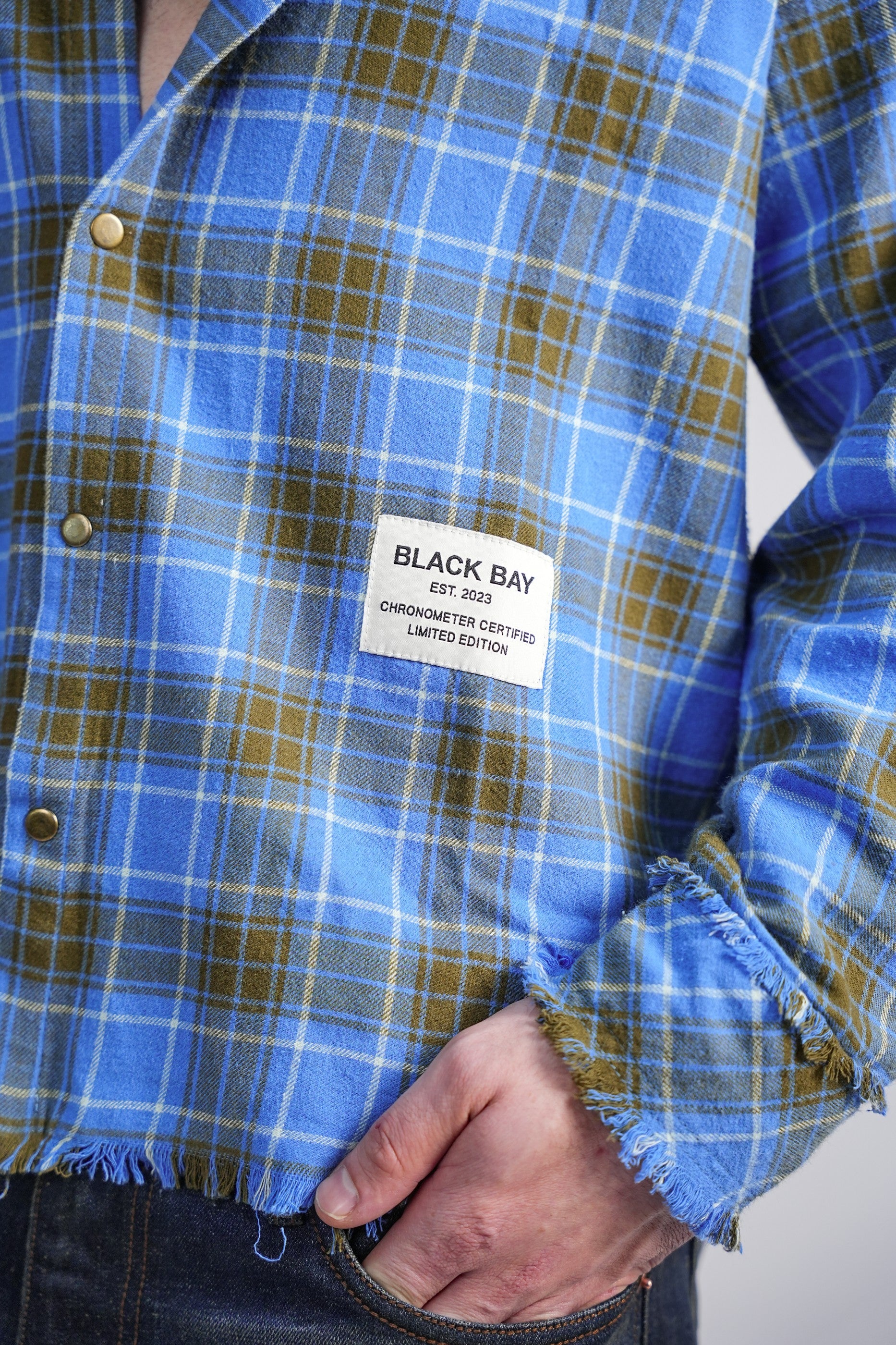 DYSTOPIAN CHECK RAW EDGE SHIRT