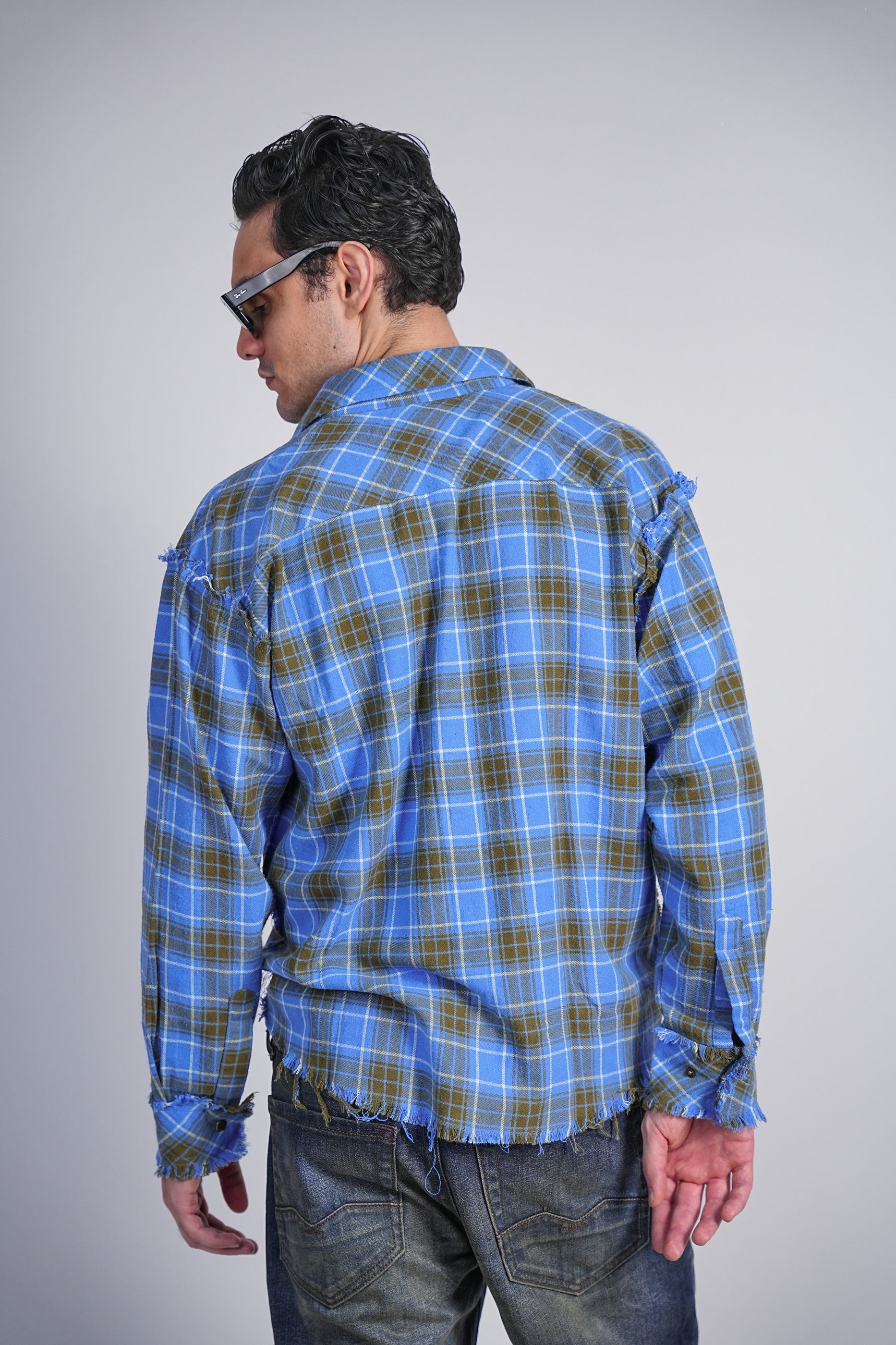 DYSTOPIAN CHECK RAW EDGE SHIRT