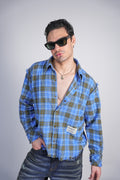DYSTOPIAN CHECK RAW EDGE SHIRT